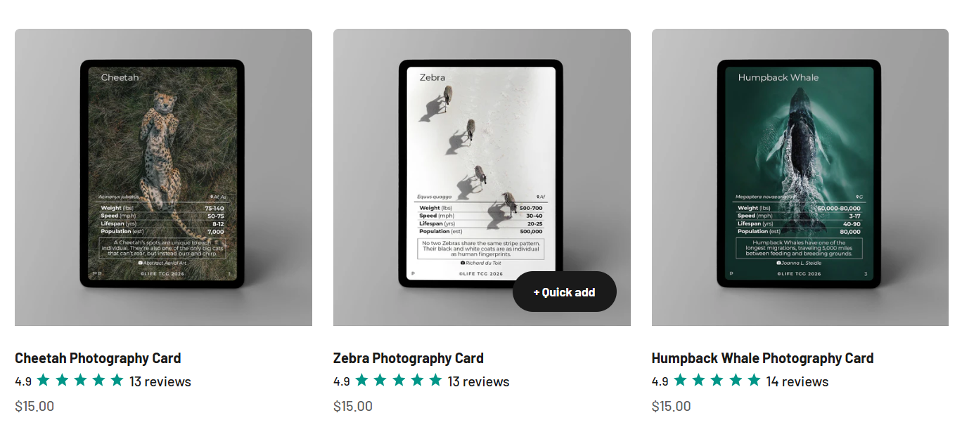 Life TCG Unveils Its First Photography Cards: Stunning Limited Edition Promos Spotlight Endangered Wildlife